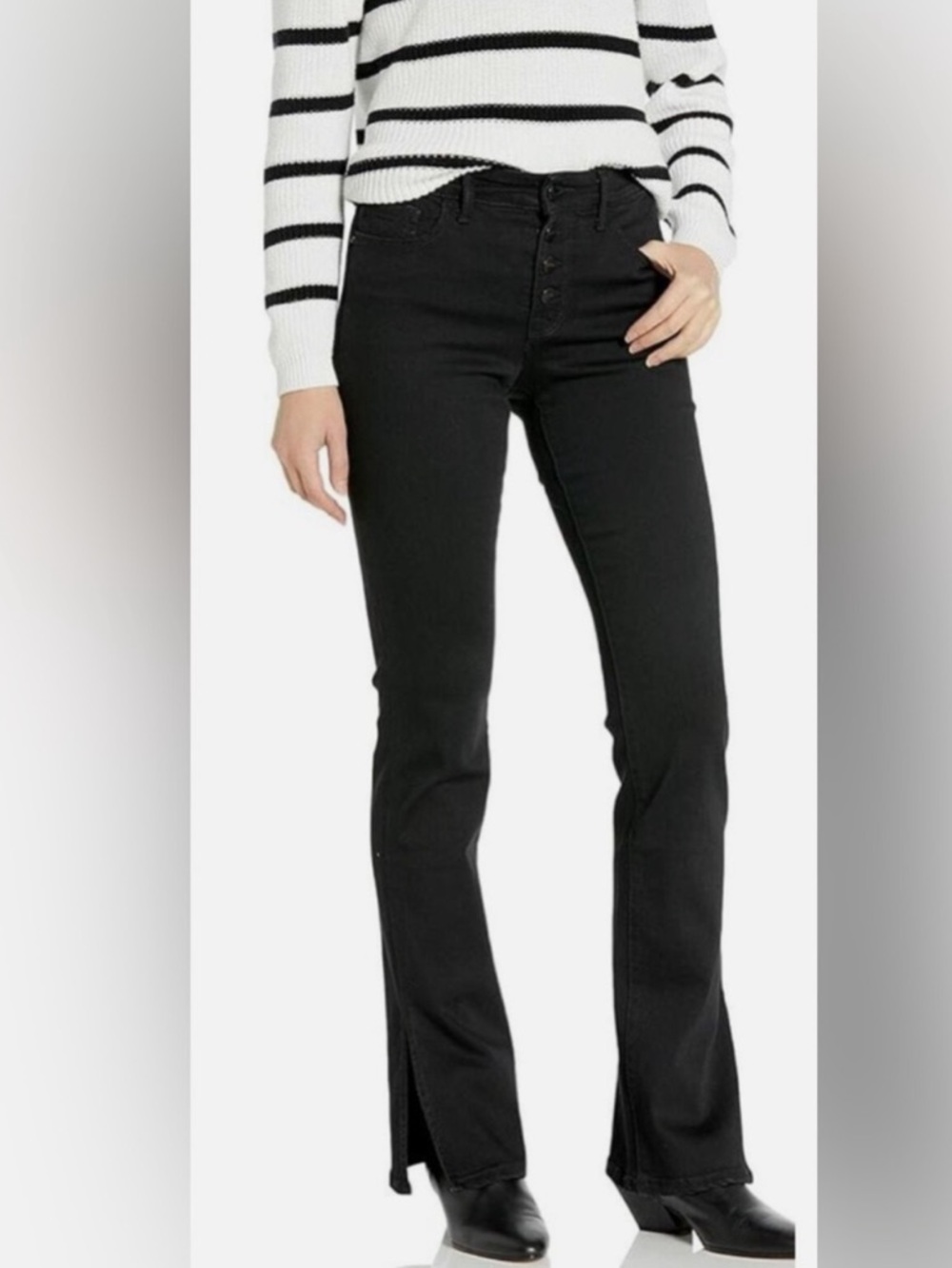 SANCTUARY Demi Bootcut Standard Rise Side Slit Jeans Black Size 29